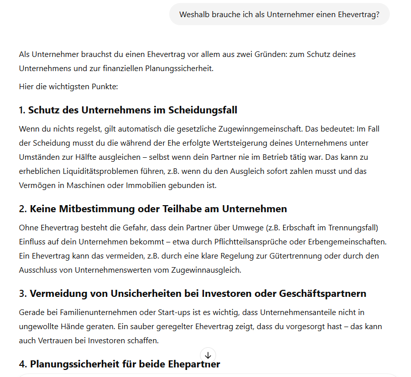 GPT Unternehmerehevertrag