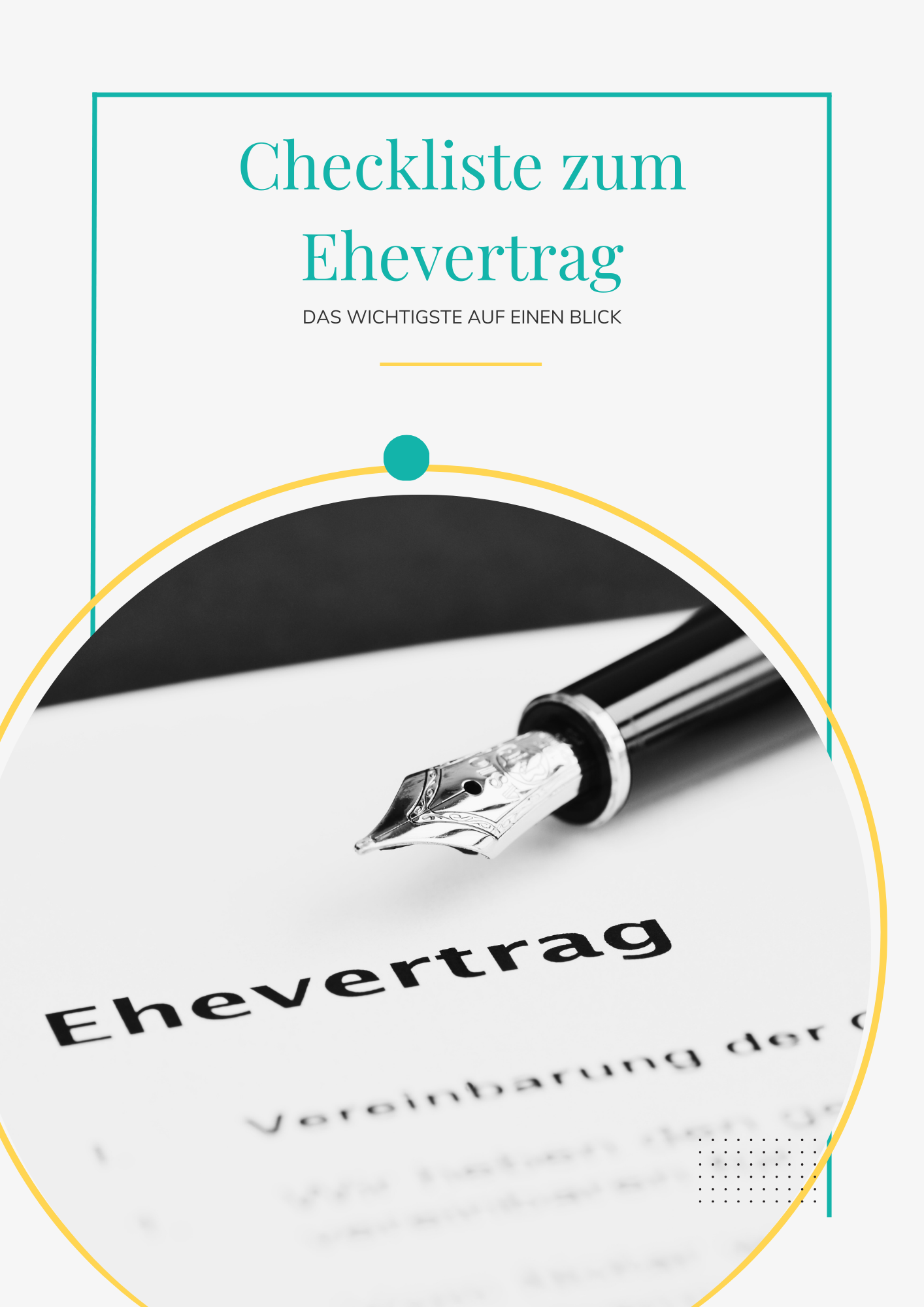 Checkliste zum Ehevertrag
